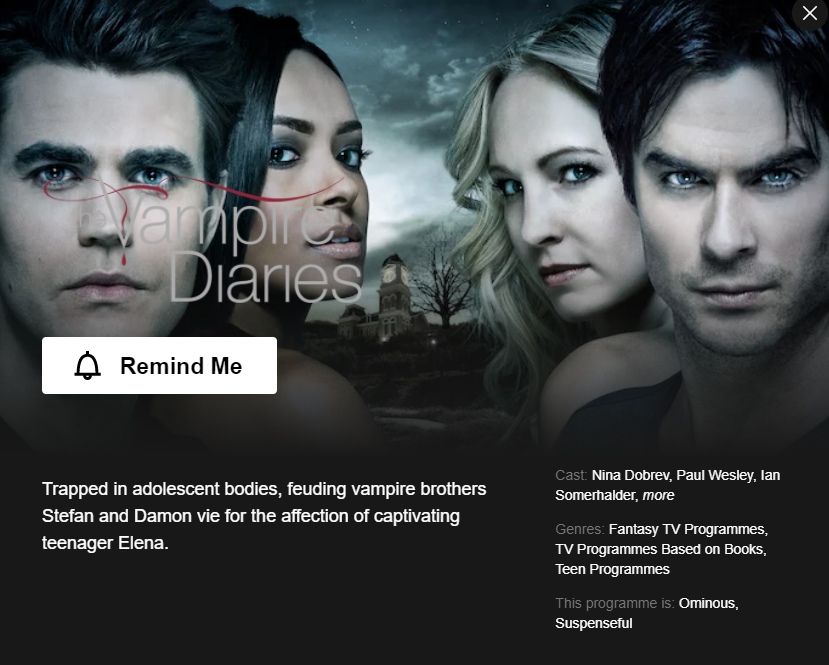 Comment regarder The Vampire Diaries sur Netflix ?